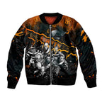 Step Into Horror Domain Giants Football Bomber Jacket Halloween Horror Movie Characters - Aussie Hoodie