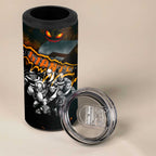 Step Into Horror Domain Giants Football 4 in 1 Can Cooler Tumbler Halloween Horror Movie Characters - Aussie Hoodie