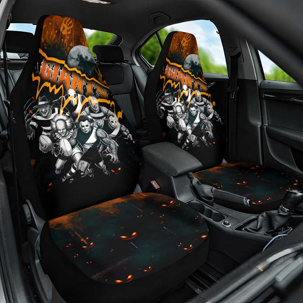 Step Into Horror Domain Giants Football Car Seat Cover Halloween Horror Movie Characters - Aussie Hoodie