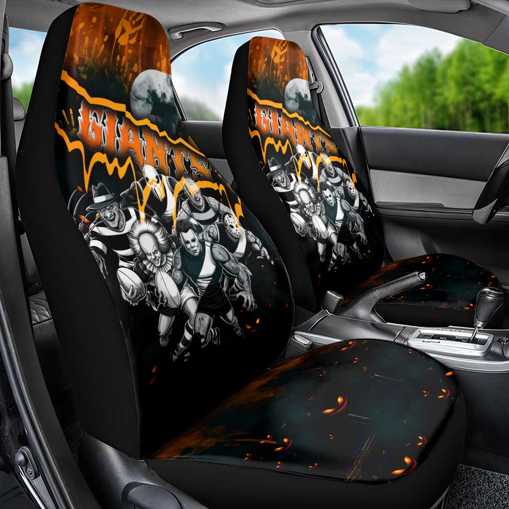Step Into Horror Domain Giants Football Car Seat Cover Halloween Horror Movie Characters - Aussie Hoodie
