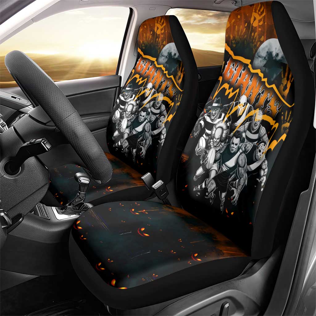 Step Into Horror Domain Giants Football Car Seat Cover Halloween Horror Movie Characters - Aussie Hoodie