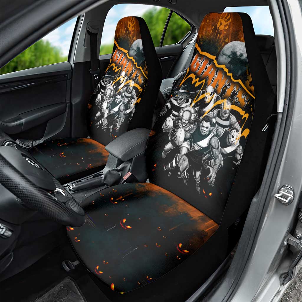 Step Into Horror Domain Giants Football Car Seat Cover Halloween Horror Movie Characters - Aussie Hoodie