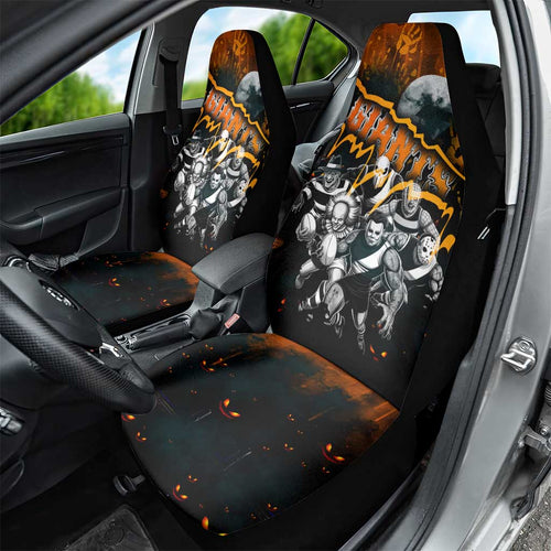 Step Into Horror Domain Giants Football Car Seat Cover Halloween Horror Movie Characters - Aussie Hoodie