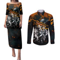 Step Into Horror Domain Giants Football Couples Matching Puletasi and Long Sleeve Button Shirt Halloween Horror Movie Characters - Aussie Hoodie