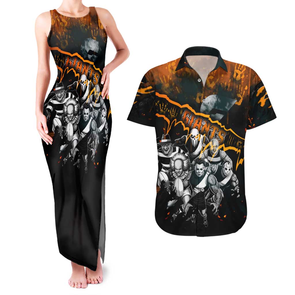 Step Into Horror Domain Giants Football Couples Matching Tank Maxi Dress and Hawaiian Shirt Halloween Horror Movie Characters - Aussie Hoodie