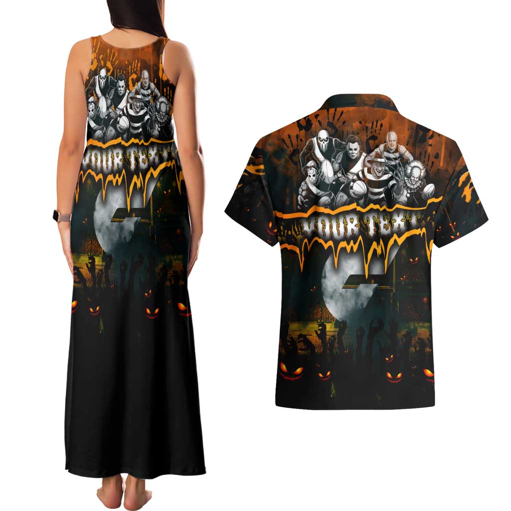 Step Into Horror Domain Giants Football Couples Matching Tank Maxi Dress and Hawaiian Shirt Halloween Horror Movie Characters - Aussie Hoodie