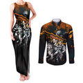 Step Into Horror Domain Giants Football Couples Matching Tank Maxi Dress and Long Sleeve Button Shirt Halloween Horror Movie Characters - Aussie Hoodie