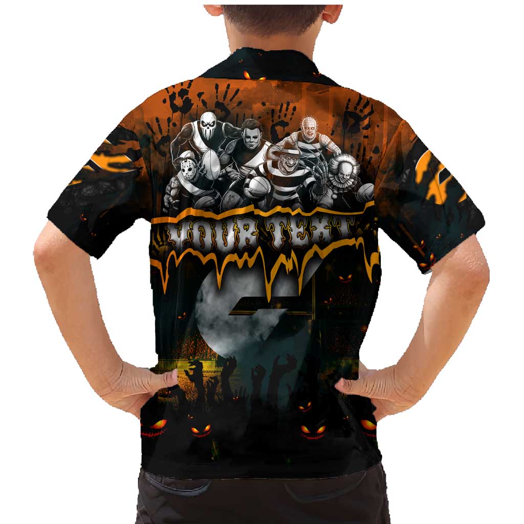 Step Into Horror Domain Giants Football Family Matching Mermaid Dress and Hawaiian Shirt Halloween Horror Movie Characters - Aussie Hoodie