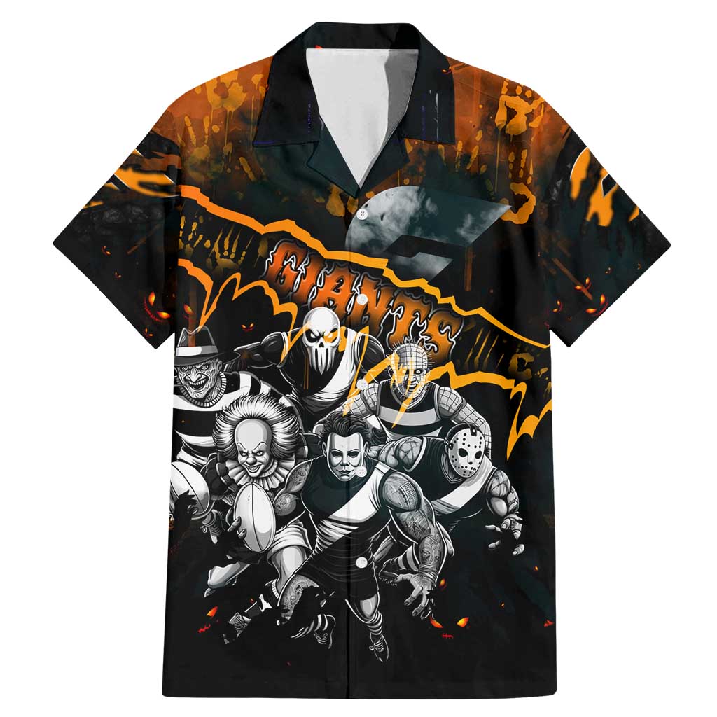 Step Into Horror Domain Giants Football Family Matching Mermaid Dress and Hawaiian Shirt Halloween Horror Movie Characters - Aussie Hoodie