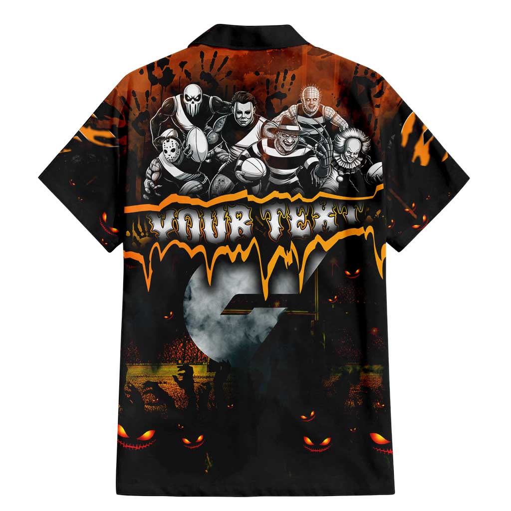Step Into Horror Domain Giants Football Family Matching Mermaid Dress and Hawaiian Shirt Halloween Horror Movie Characters - Aussie Hoodie