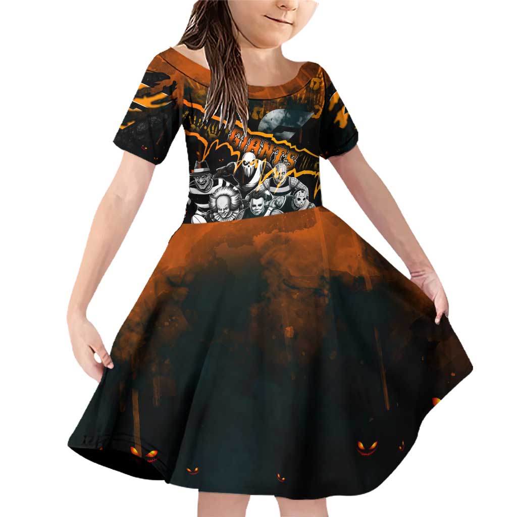Step Into Horror Domain Giants Football Family Matching Off Shoulder Short Dress and Hawaiian Shirt Halloween Horror Movie Characters - Aussie Hoodie