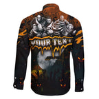 Step Into Horror Domain Giants Football Family Matching Puletasi and Hawaiian Shirt Halloween Horror Movie Characters - Aussie Hoodie