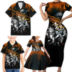 Step Into Horror Domain Giants Football Family Matching Short Sleeve Bodycon Dress and Hawaiian Shirt Halloween Horror Movie Characters - Aussie Hoodie