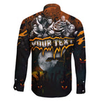 Step Into Horror Domain Giants Football Family Matching Short Sleeve Bodycon Dress and Hawaiian Shirt Halloween Horror Movie Characters - Aussie Hoodie
