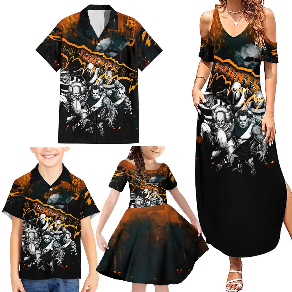 Step Into Horror Domain Giants Football Family Matching Summer Maxi Dress and Hawaiian Shirt Halloween Horror Movie Characters - Aussie Hoodie
