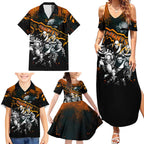 Step Into Horror Domain Giants Football Family Matching Summer Maxi Dress and Hawaiian Shirt Halloween Horror Movie Characters - Aussie Hoodie