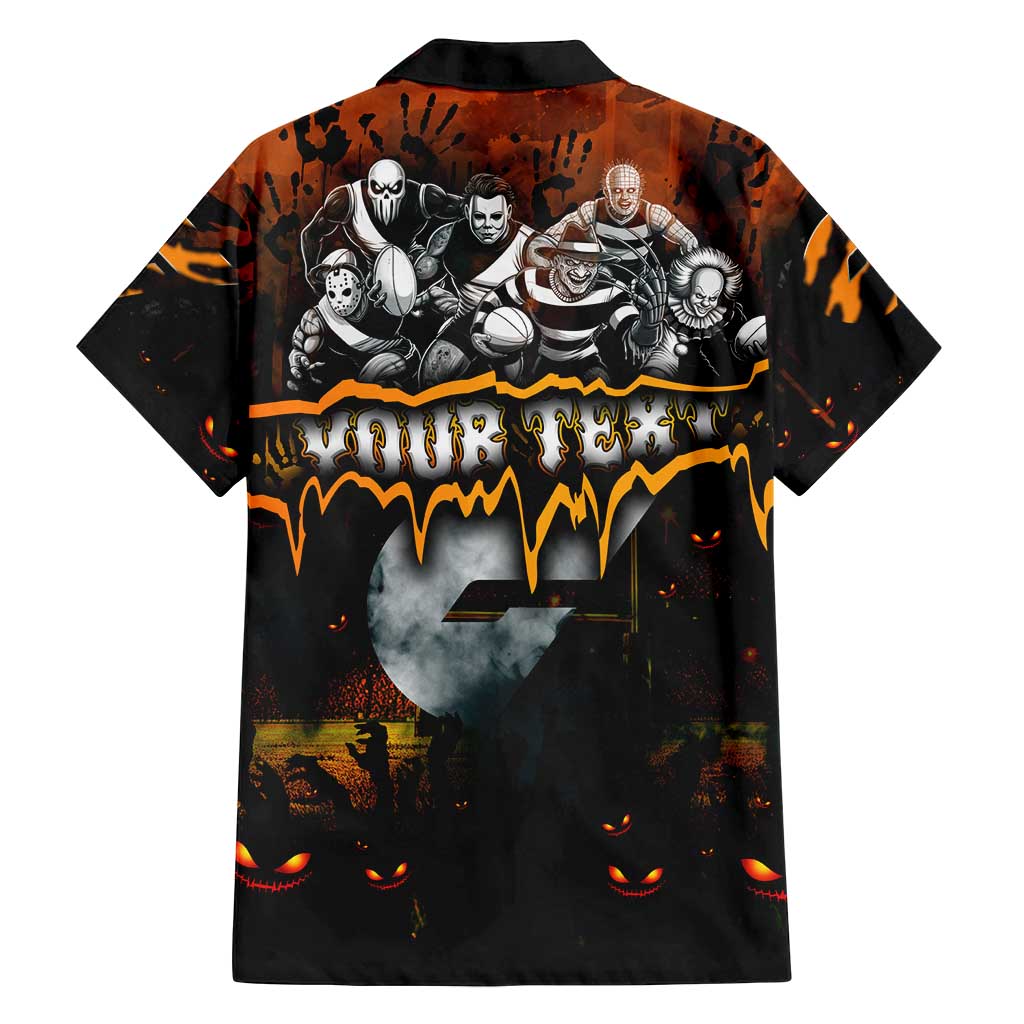 Step Into Horror Domain Giants Football Family Matching Summer Maxi Dress and Hawaiian Shirt Halloween Horror Movie Characters - Aussie Hoodie