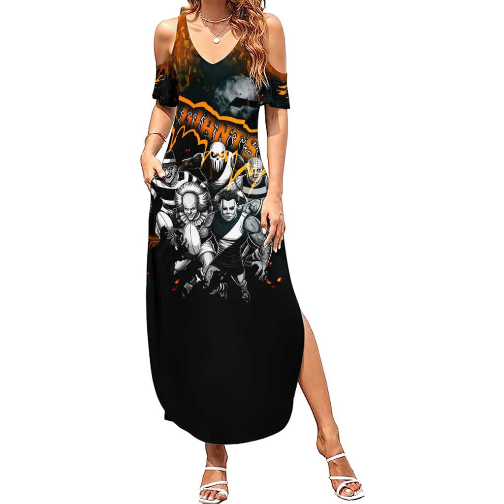 Step Into Horror Domain Giants Football Family Matching Summer Maxi Dress and Hawaiian Shirt Halloween Horror Movie Characters - Aussie Hoodie
