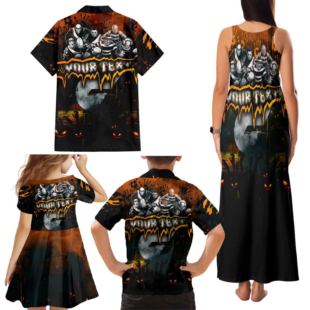 Step Into Horror Domain Giants Football Family Matching Tank Maxi Dress and Hawaiian Shirt Halloween Horror Movie Characters - Aussie Hoodie