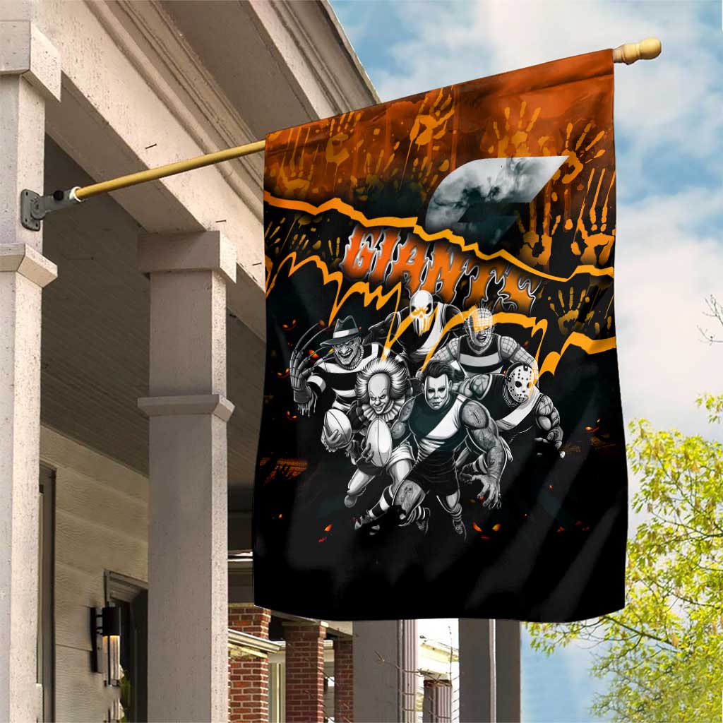 Step Into Horror Domain Giants Football Garden Flag Halloween Horror Movie Characters - Aussie Hoodie