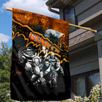 Step Into Horror Domain Giants Football Garden Flag Halloween Horror Movie Characters - Aussie Hoodie
