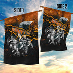 Step Into Horror Domain Giants Football Garden Flag Halloween Horror Movie Characters - Aussie Hoodie
