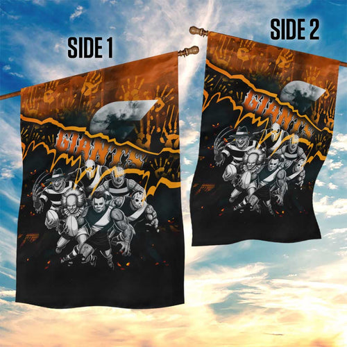 Step Into Horror Domain Giants Football Garden Flag Halloween Horror Movie Characters - Aussie Hoodie