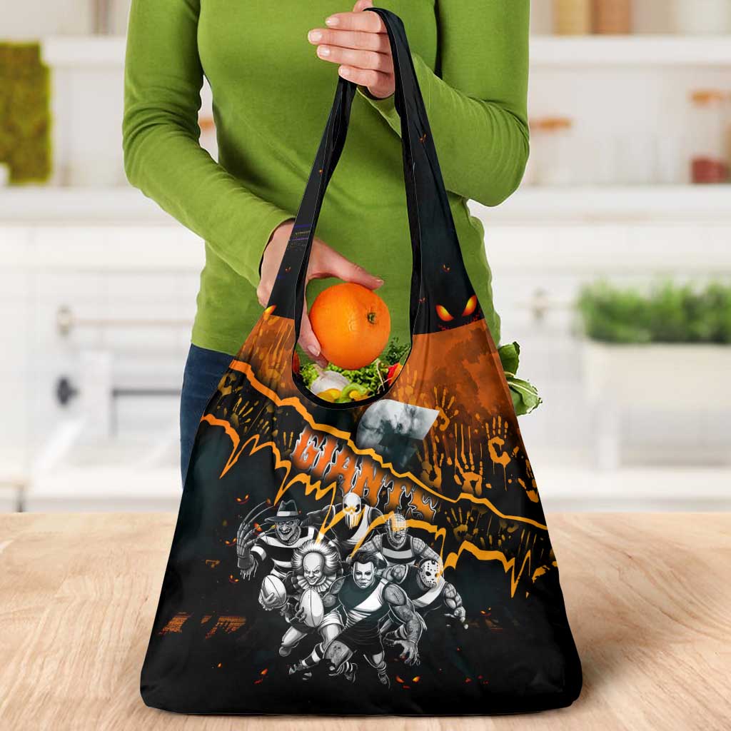Step Into Horror Domain Giants Football Grocery Bag Halloween Horror Movie Characters - Aussie Hoodie
