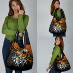 Step Into Horror Domain Giants Football Grocery Bag Halloween Horror Movie Characters - Aussie Hoodie