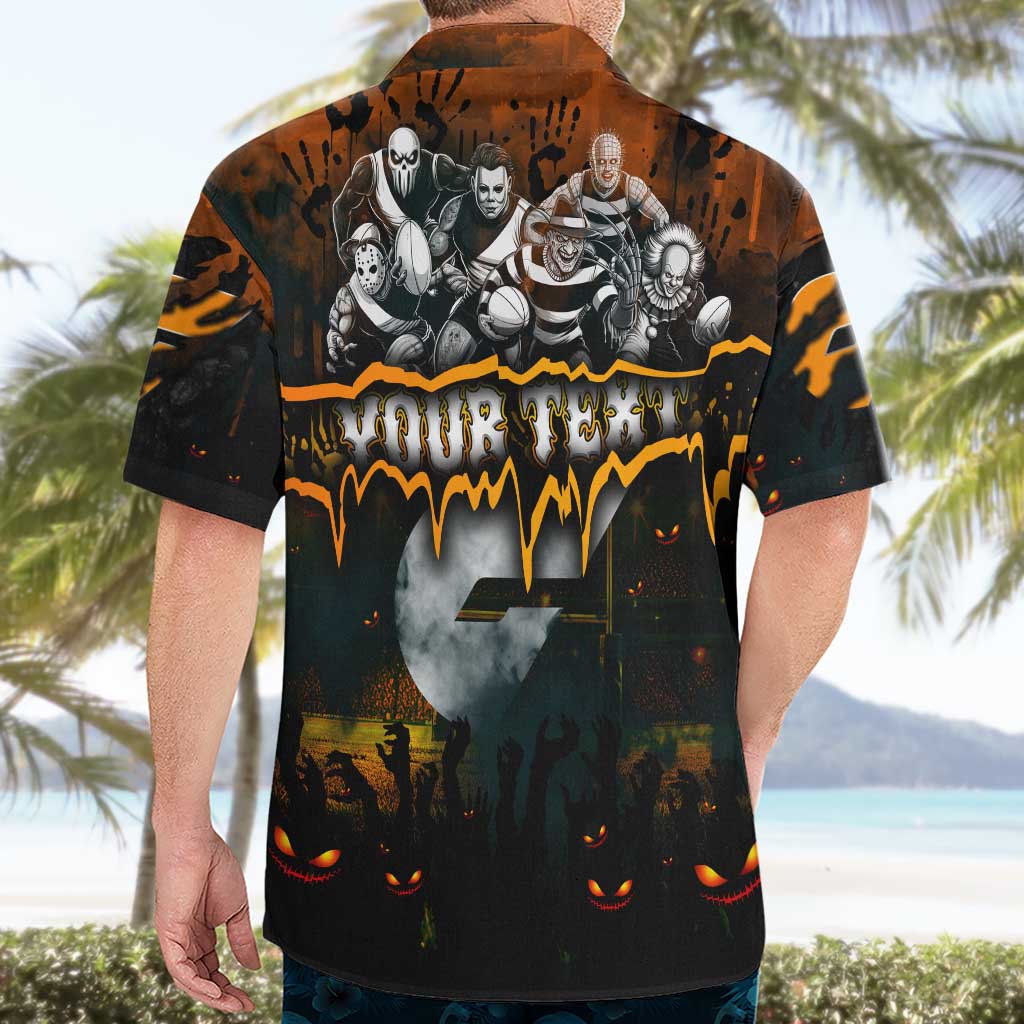 Step Into Horror Domain Giants Football Hawaiian Shirt Halloween Horror Movie Characters - Aussie Hoodie