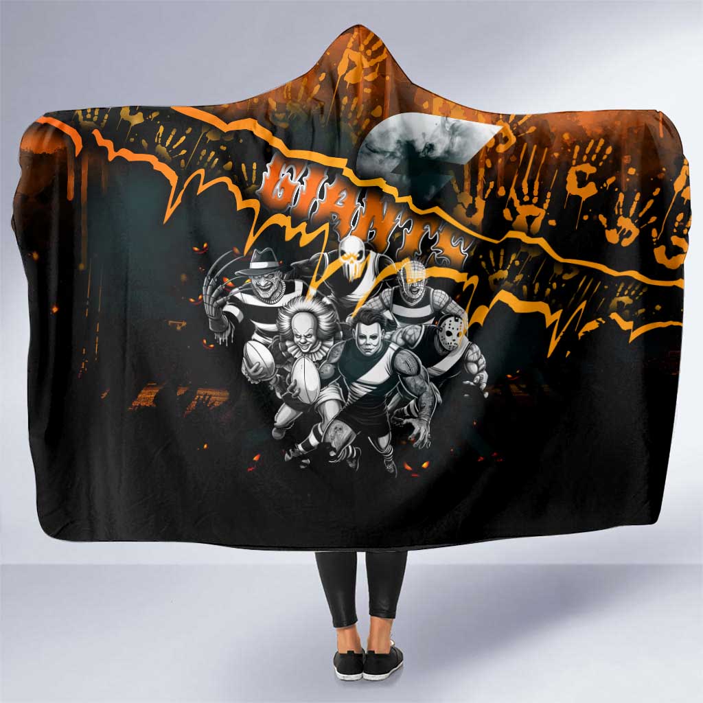 Step Into Horror Domain Giants Football Hooded Blanket Halloween Horror Movie Characters - Aussie Hoodie