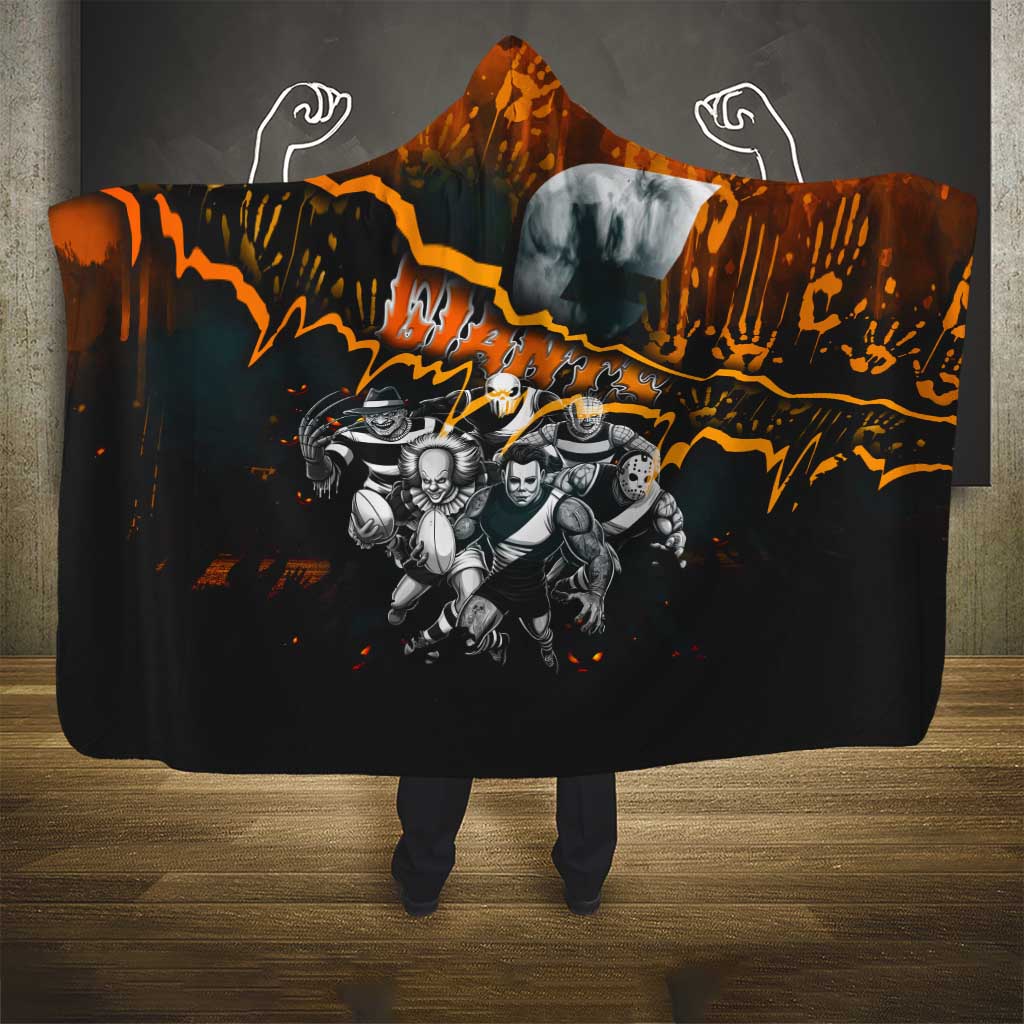 Step Into Horror Domain Giants Football Hooded Blanket Halloween Horror Movie Characters - Aussie Hoodie