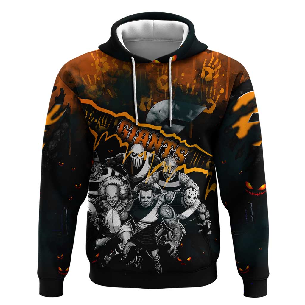 Step Into Horror Domain Giants Football Hoodie Halloween Horror Movie Characters - Aussie Hoodie