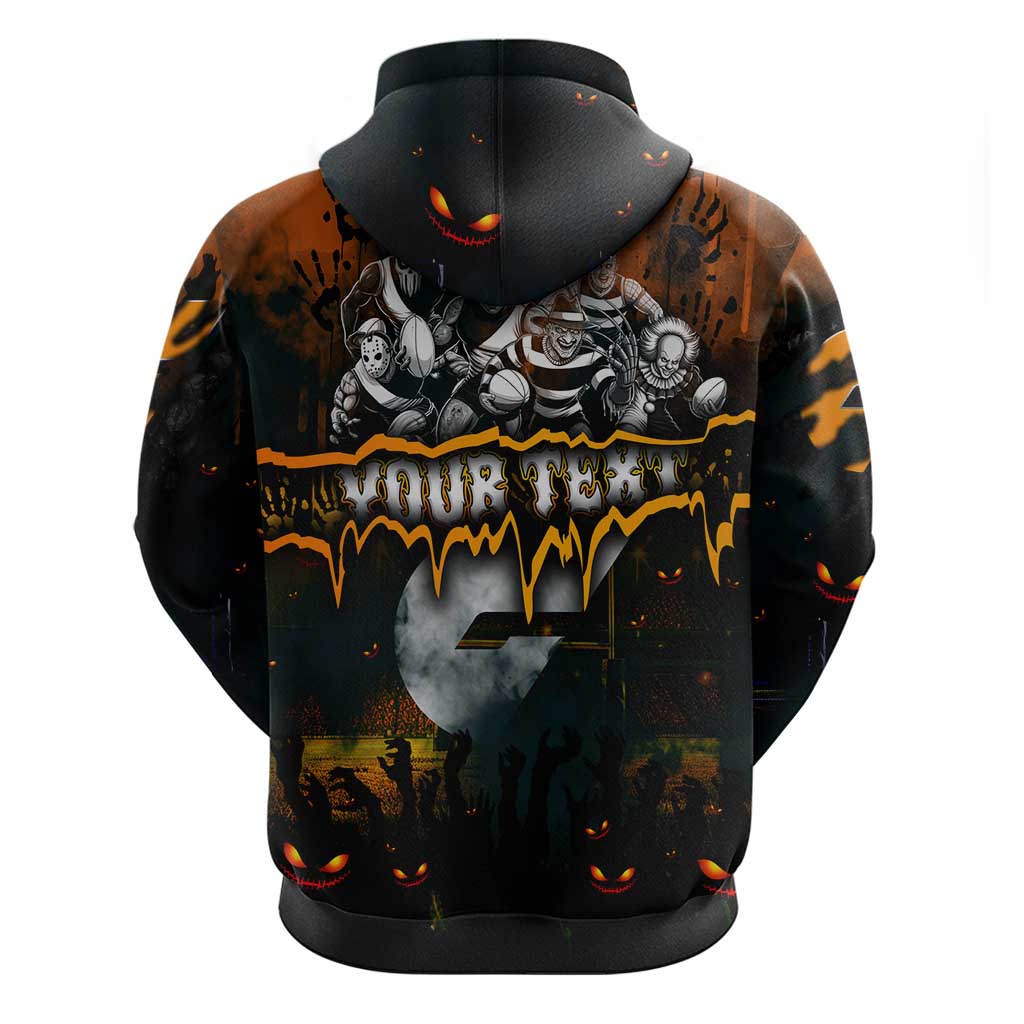 Step Into Horror Domain Giants Football Hoodie Halloween Horror Movie Characters - Aussie Hoodie