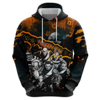 Step Into Horror Domain Giants Football Hoodie Halloween Horror Movie Characters - Aussie Hoodie