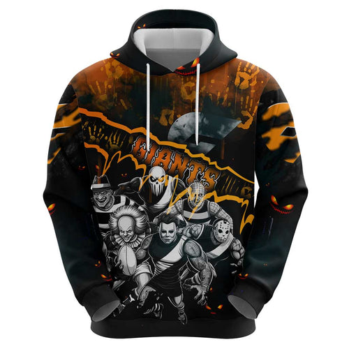 Step Into Horror Domain Giants Football Hoodie Halloween Horror Movie Characters - Aussie Hoodie