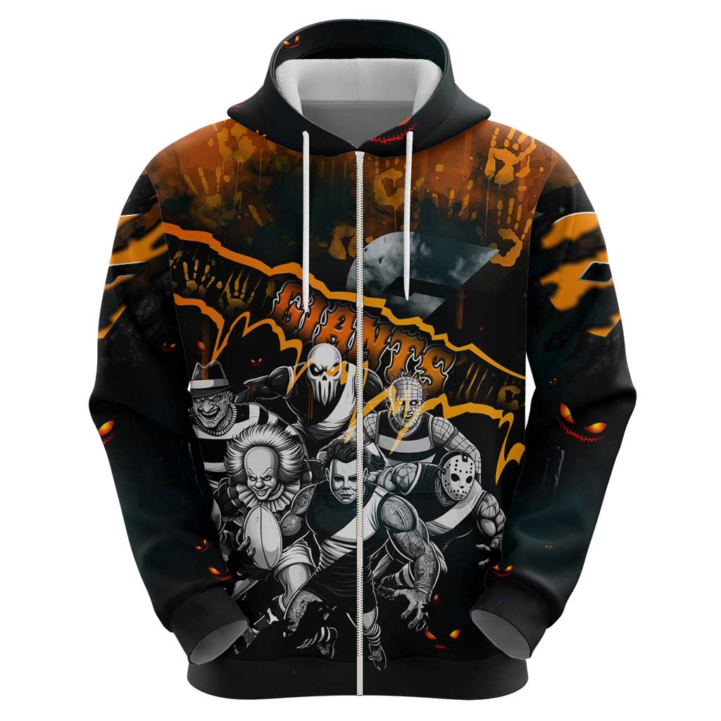 Step Into Horror Domain Giants Football Hoodie Halloween Horror Movie Characters - Aussie Hoodie