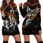 Step Into Horror Domain Giants Football Hoodie Dress Halloween Horror Movie Characters - Aussie Hoodie