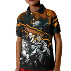 Step Into Horror Domain Giants Football Kid Polo Shirt Halloween Horror Movie Characters - Aussie Hoodie