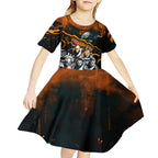 Step Into Horror Domain Giants Football Kid Short Sleeve Dress Halloween Horror Movie Characters - Aussie Hoodie