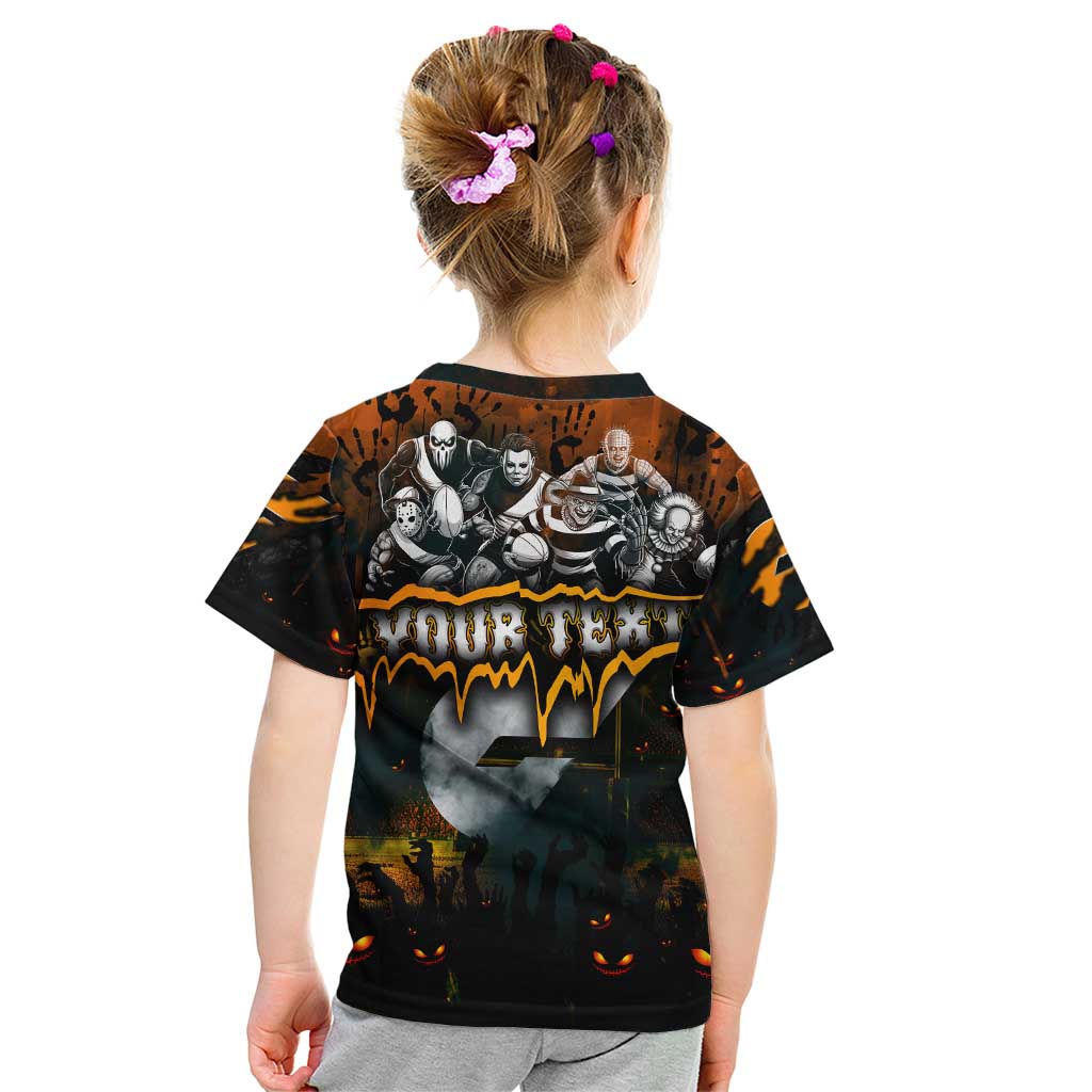 Step Into Horror Domain Giants Football Kid T Shirt Halloween Horror Movie Characters - Aussie Hoodie