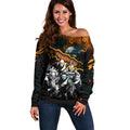Step Into Horror Domain Giants Football Off Shoulder Sweater Halloween Horror Movie Characters - Aussie Hoodie