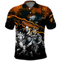 Step Into Horror Domain Giants Football Polo Shirt Halloween Horror Movie Characters - Aussie Hoodie