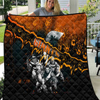 Step Into Horror Domain Giants Football Quilt Halloween Horror Movie Characters - Aussie Hoodie