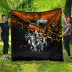 Step Into Horror Domain Giants Football Quilt Halloween Horror Movie Characters - Aussie Hoodie