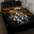 Step Into Horror Domain Giants Football Quilt Bed Set Halloween Horror Movie Characters - Aussie Hoodie