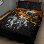 Step Into Horror Domain Giants Football Quilt Bed Set Halloween Horror Movie Characters - Aussie Hoodie
