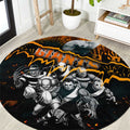 Step Into Horror Domain Giants Football Round Carpet Halloween Horror Movie Characters - Aussie Hoodie