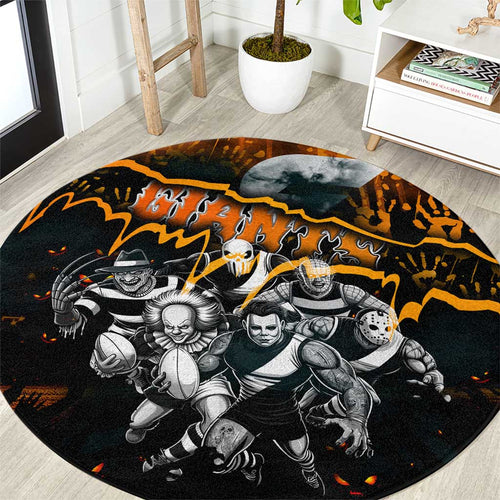 Step Into Horror Domain Giants Football Round Carpet Halloween Horror Movie Characters - Aussie Hoodie