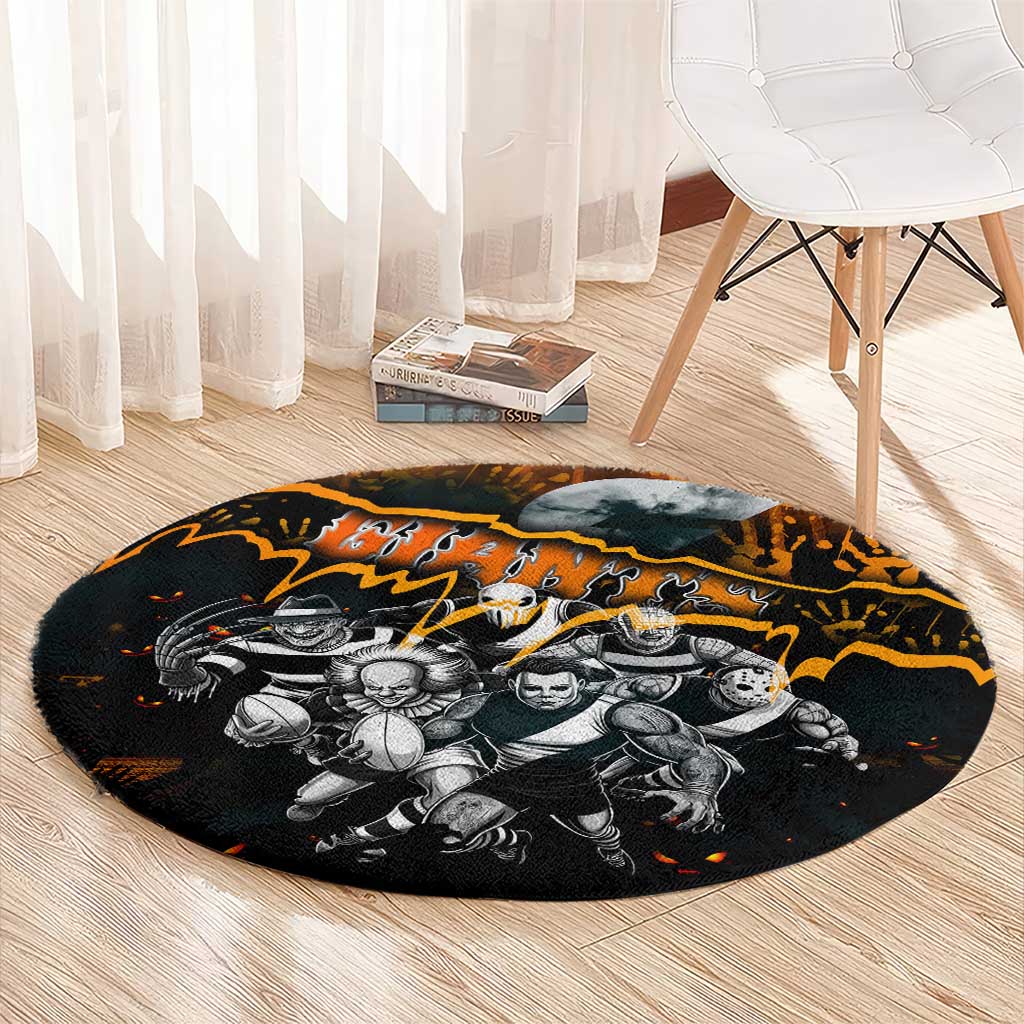 Step Into Horror Domain Giants Football Round Carpet Halloween Horror Movie Characters - Aussie Hoodie